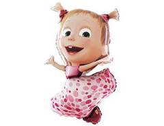 G Шар (41"/104 см) Фигура, Маша с хвостиками, 1 шт. в уп. (ОРР)
